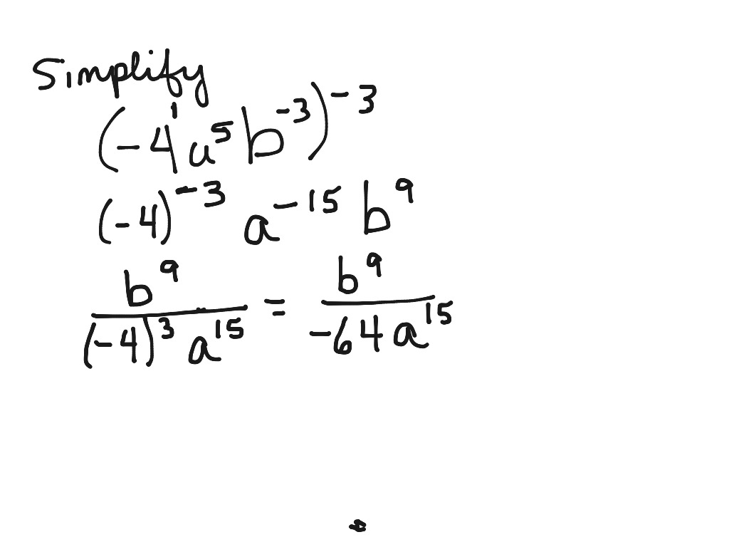 simplify expressions with exponents