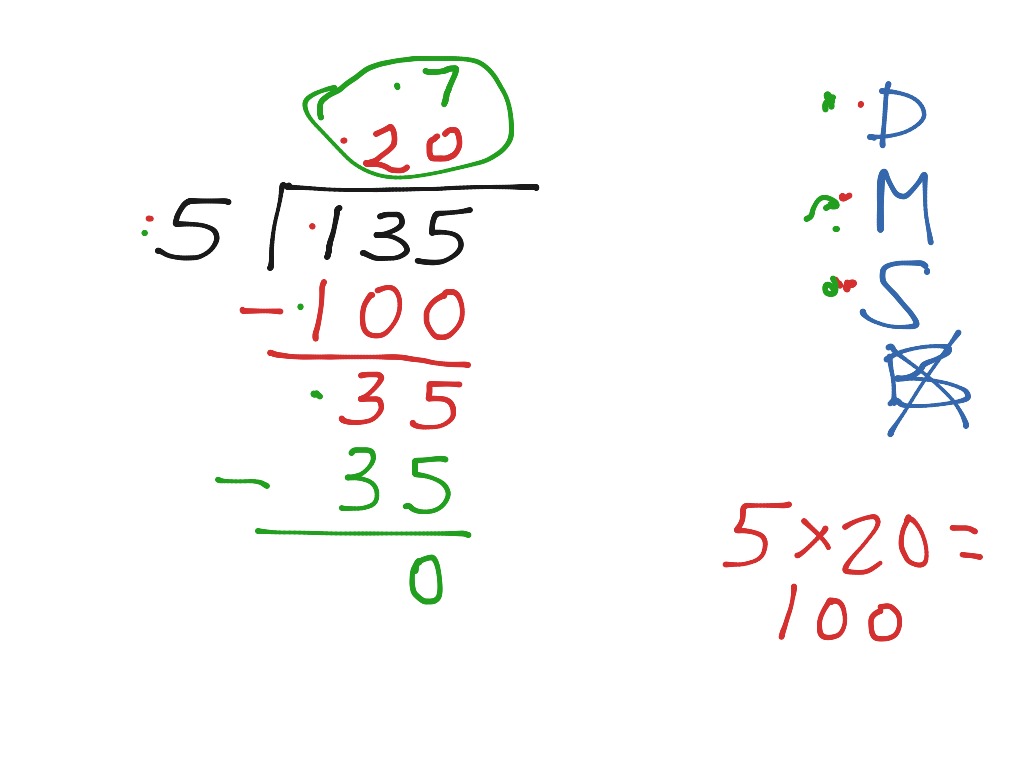 ShowMe 35 Divided By 4 Partial Quotient Division 4th Grade