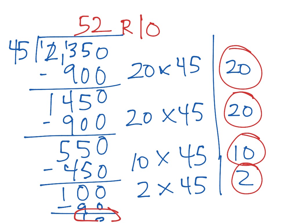 ShowMe Estimating Quotients With 2 Digit Divisors 3rd Grade