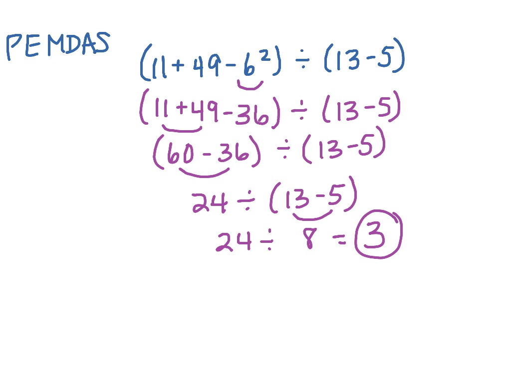 PEMDAS 4 Math Order Of Operations PEMDAS ShowMe