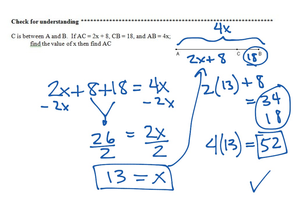 Segment Addition Math Geometry Lines Showme