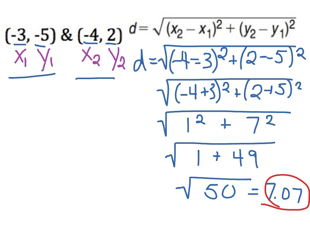 distance formula geometry practice problems