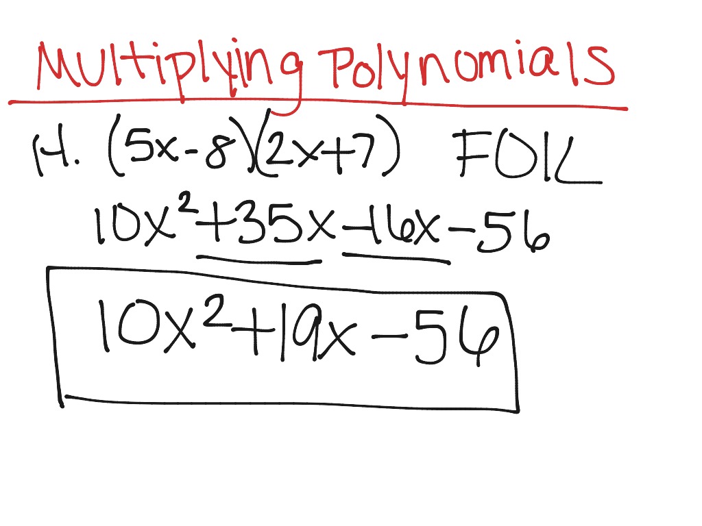 Multiplying Polynomials | Math, Algebra 2 | ShowMe