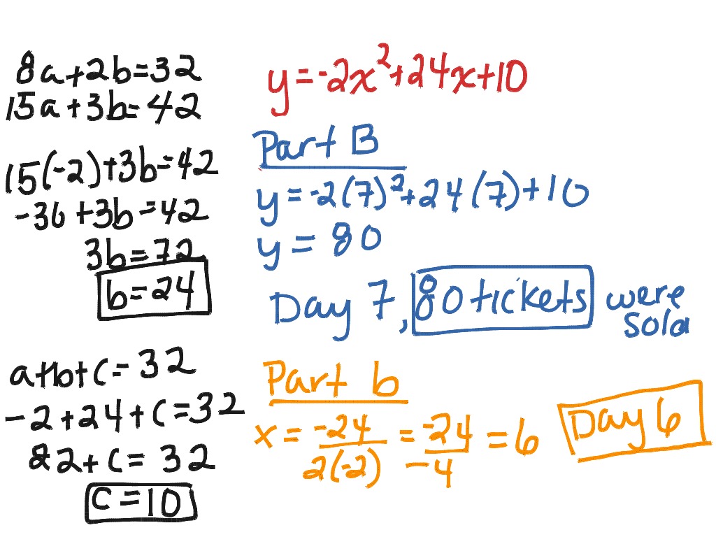 modeling with quadratic equations assignment edgenuity
