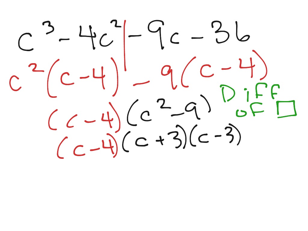 Factor By Grouping Math Algebra 2 Showme