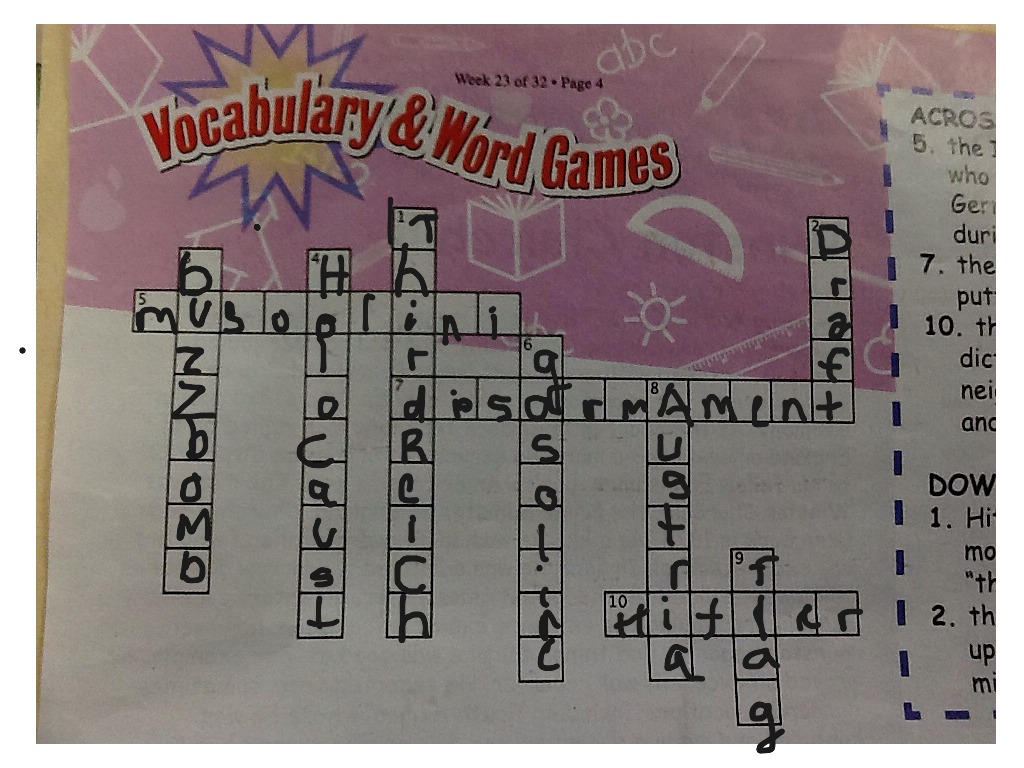 prim and serious crossword