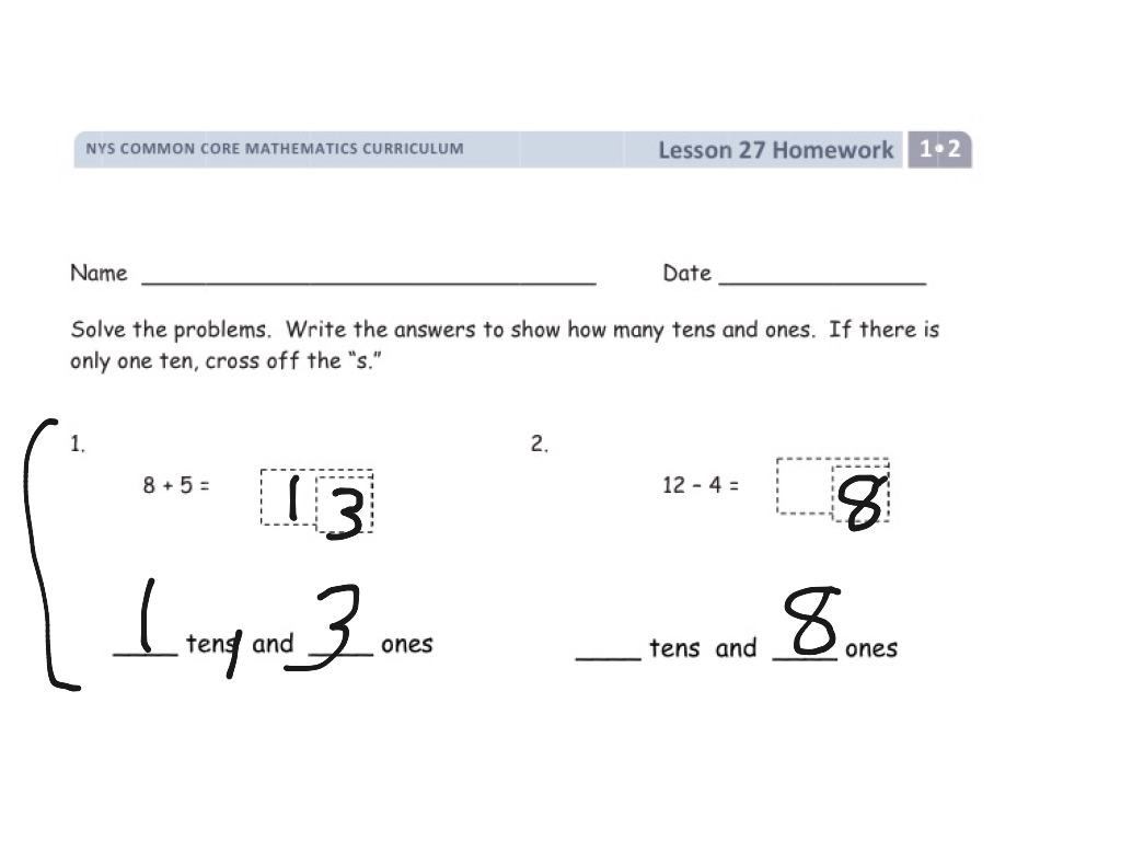 lesson 27 homework answer key grade 1