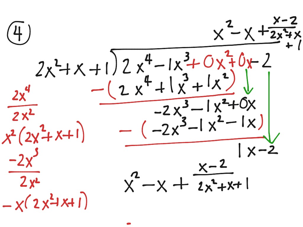 Long Division of Polynomials | Math, Algebra 2 | ShowMe