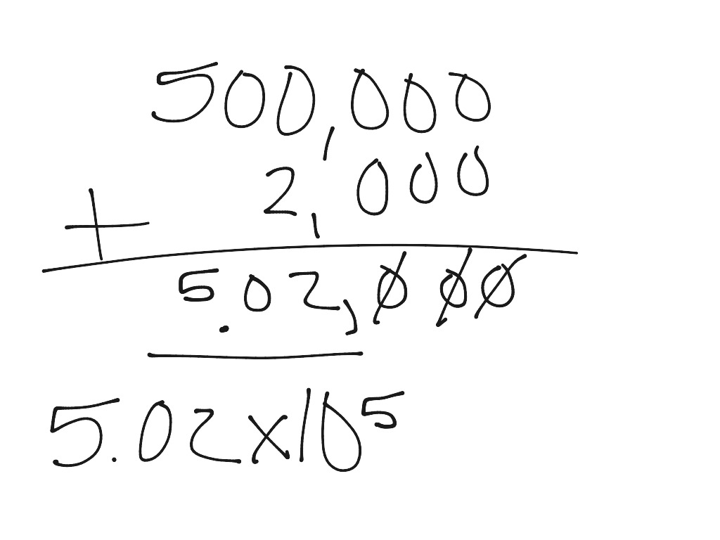 2x10(3) + 5x10(5) | Math | ShowMe