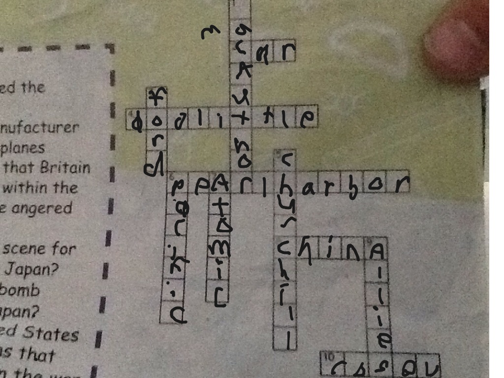 ShowMe crossword puzzle
