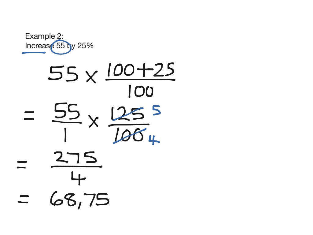 Common Fractions - increasing and decreasing in a given percentage ...