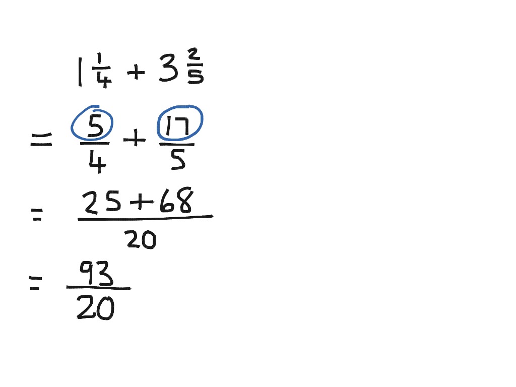 Common Fractions - addition | Math | ShowMe