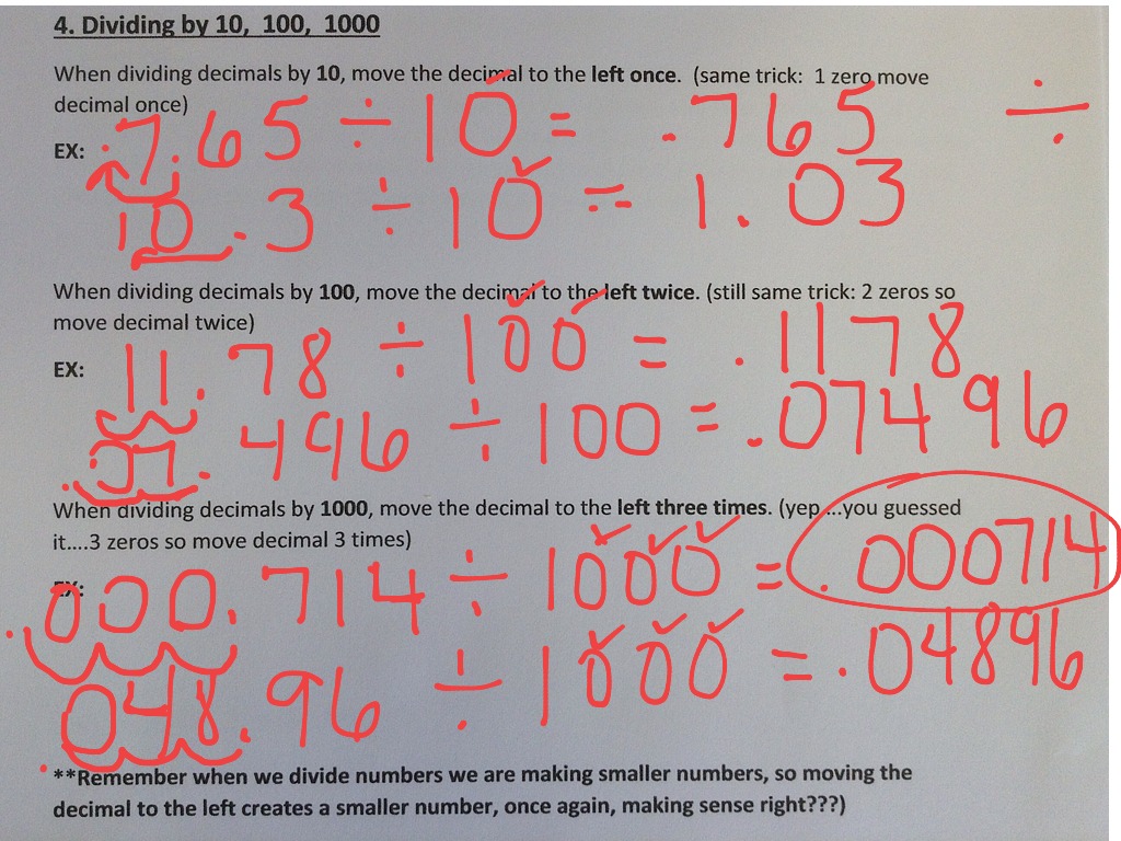 Dividing decimals by 20, 200, and 2000   Math   ShowMe