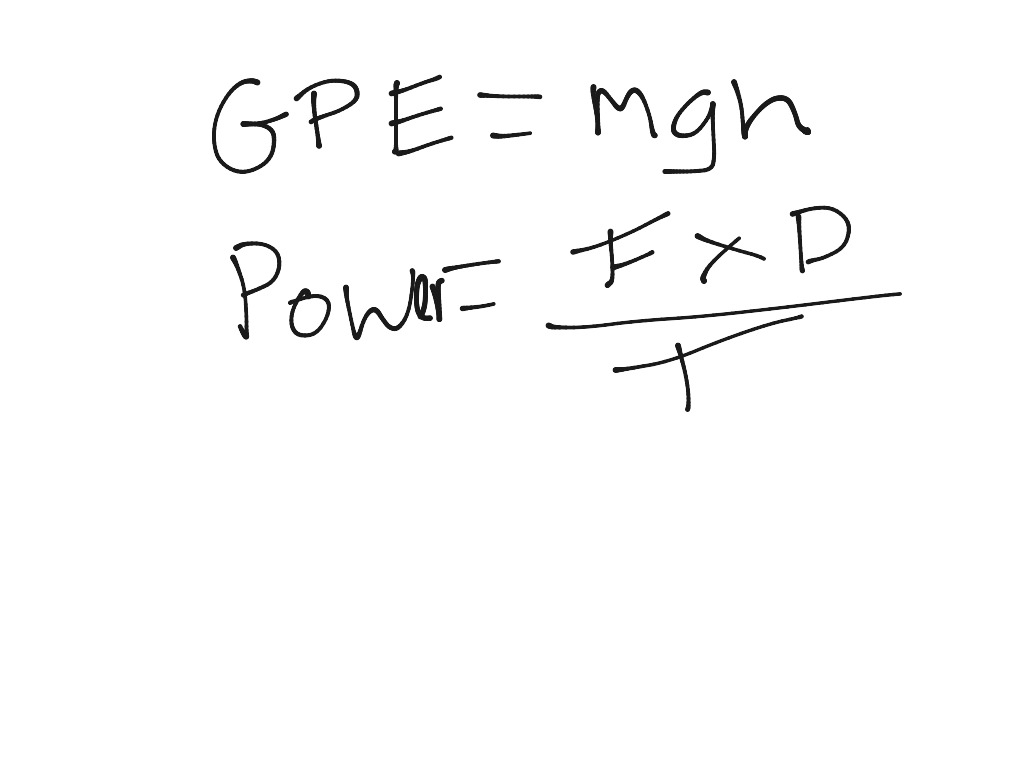 GPE and power | Physics | ShowMe