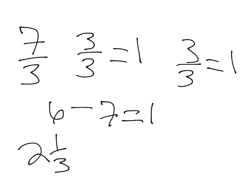 Improper fraction copy | Math, Elementary Math, 5th grade math | ShowMe