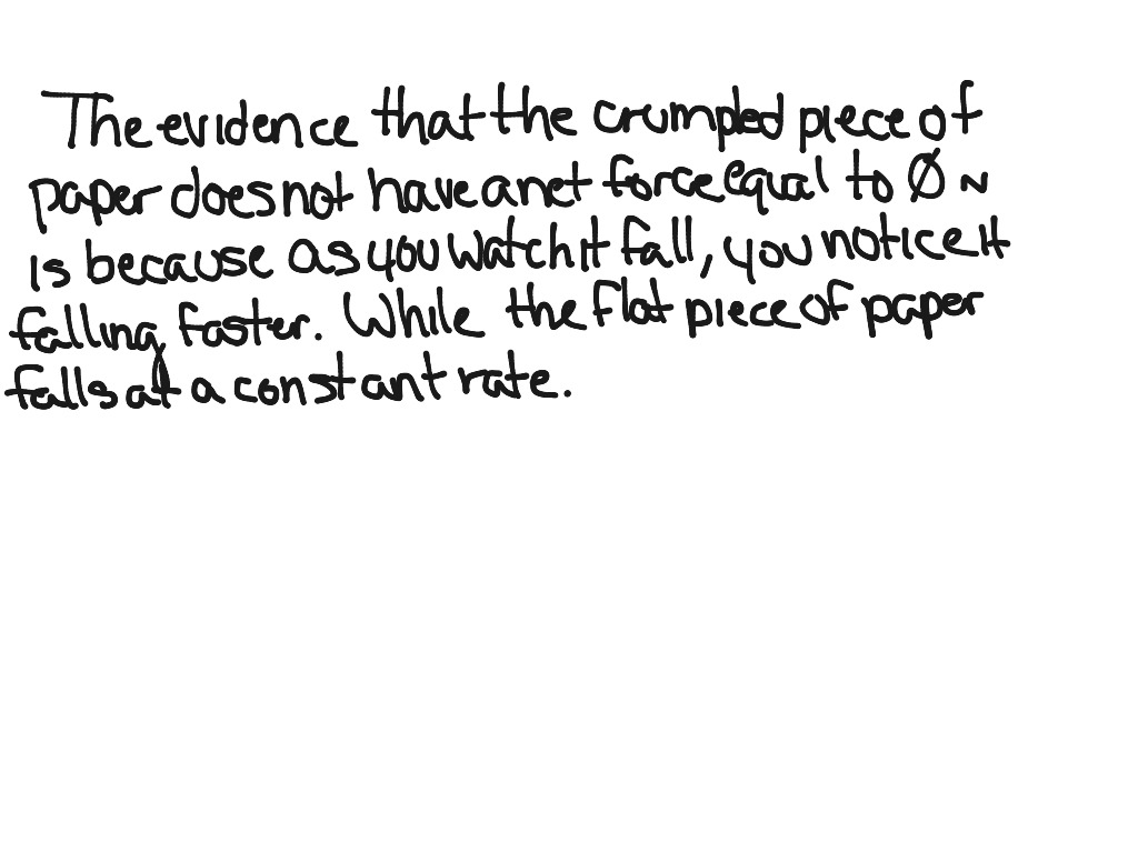 Flat vs crumpled paper Science, Physics ShowMe