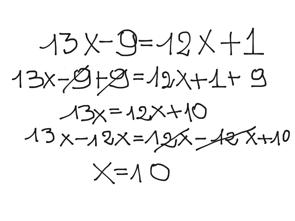 Mister x (algebra) Algebra, solvingequations ShowMe