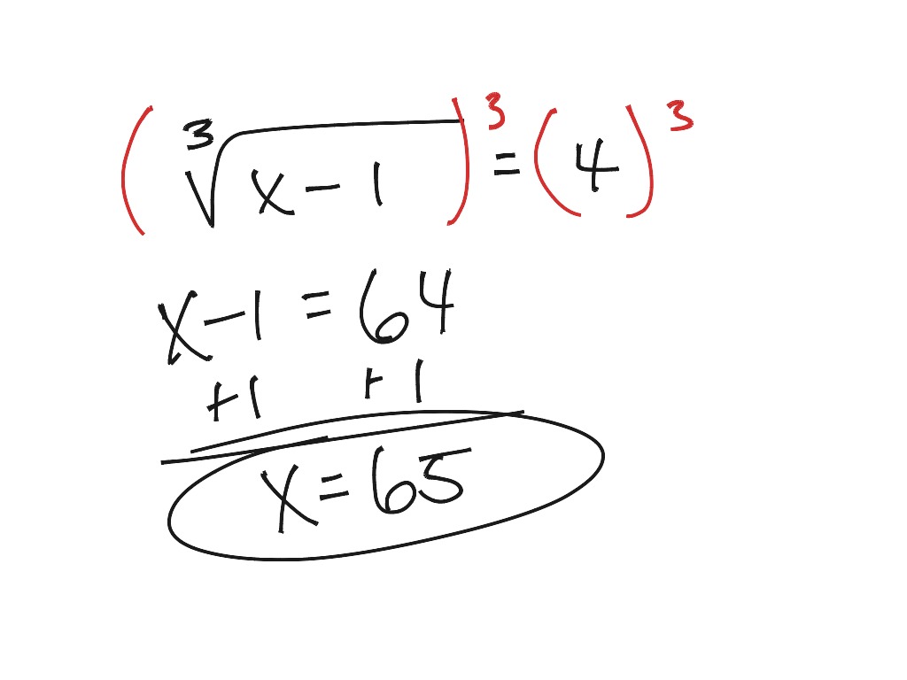 Solving Radical Equations | Math, Algebra 2, Radicals | ShowMe