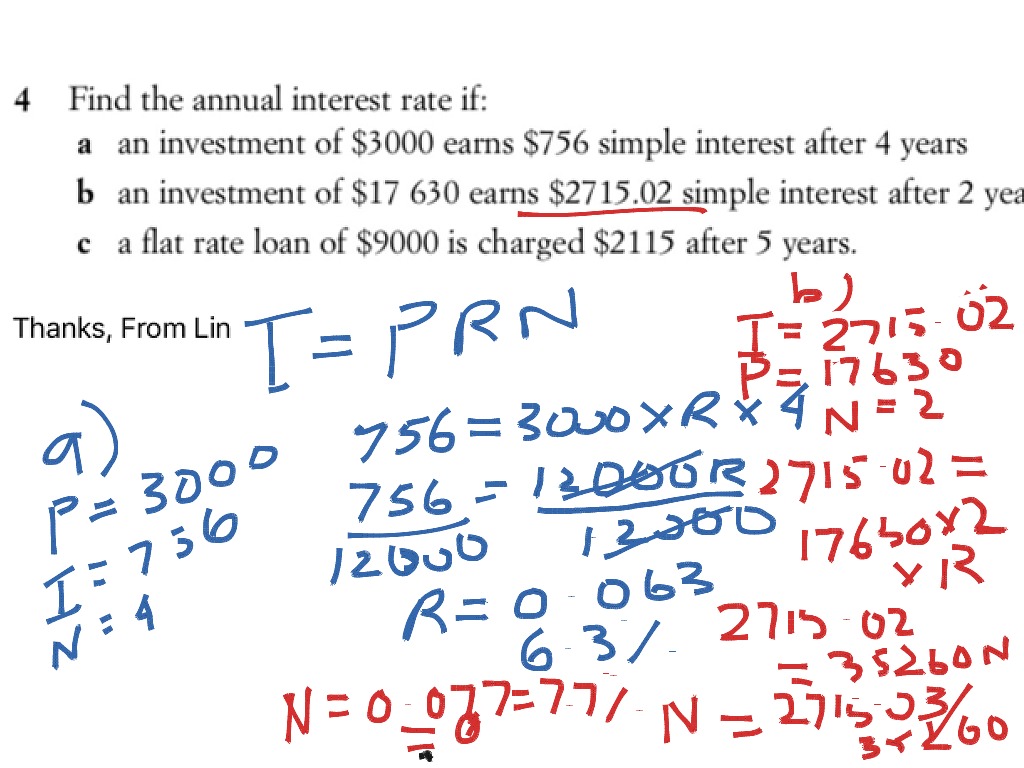 How To Do Interest Math