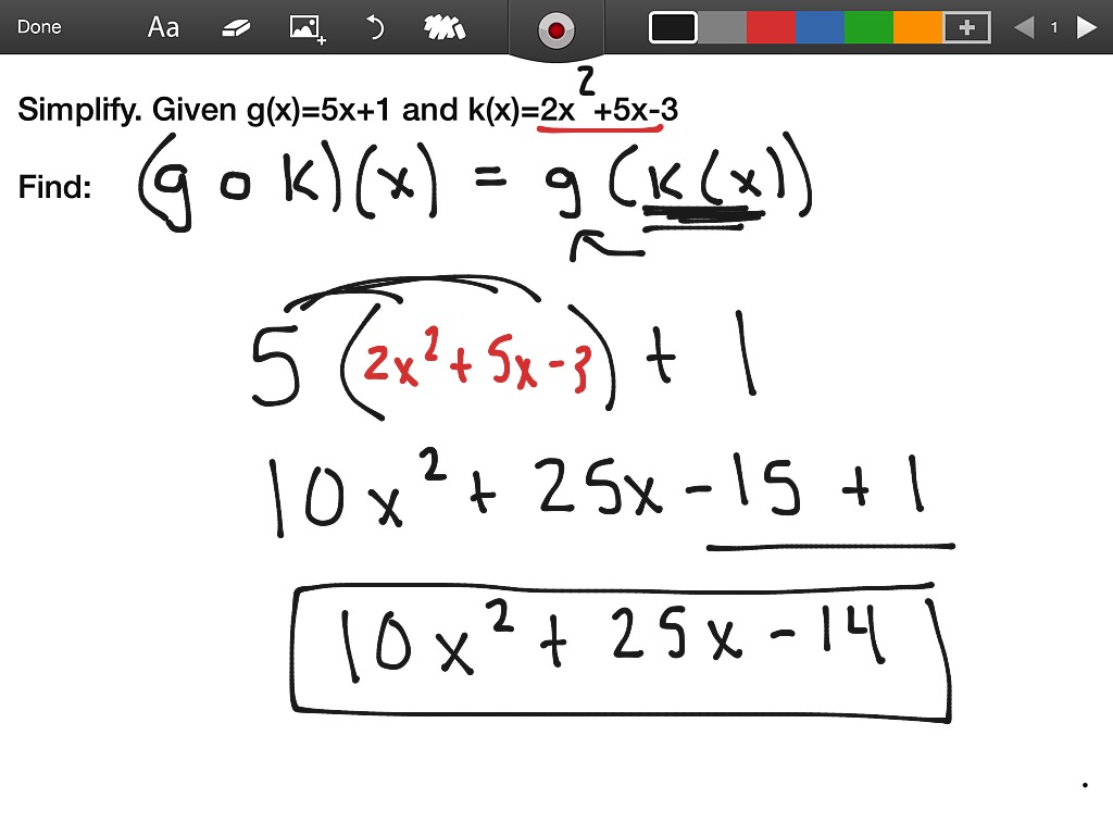 Composition Of Functions Math Algebra 2 ShowMe