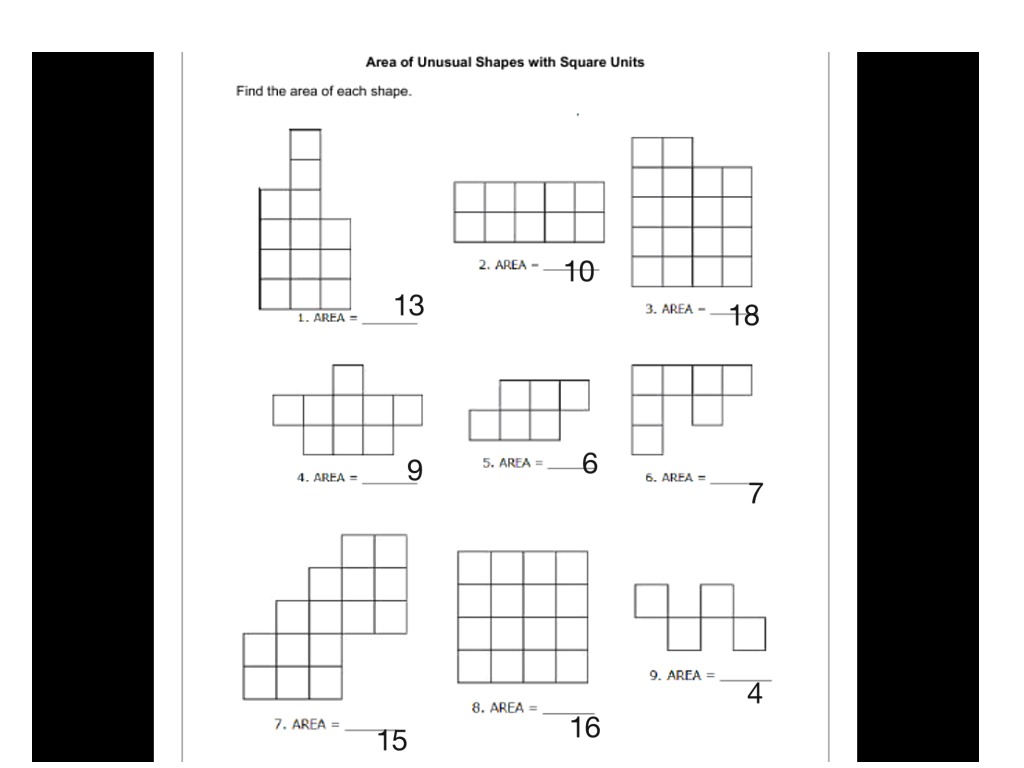 Square Units Math ShowMe