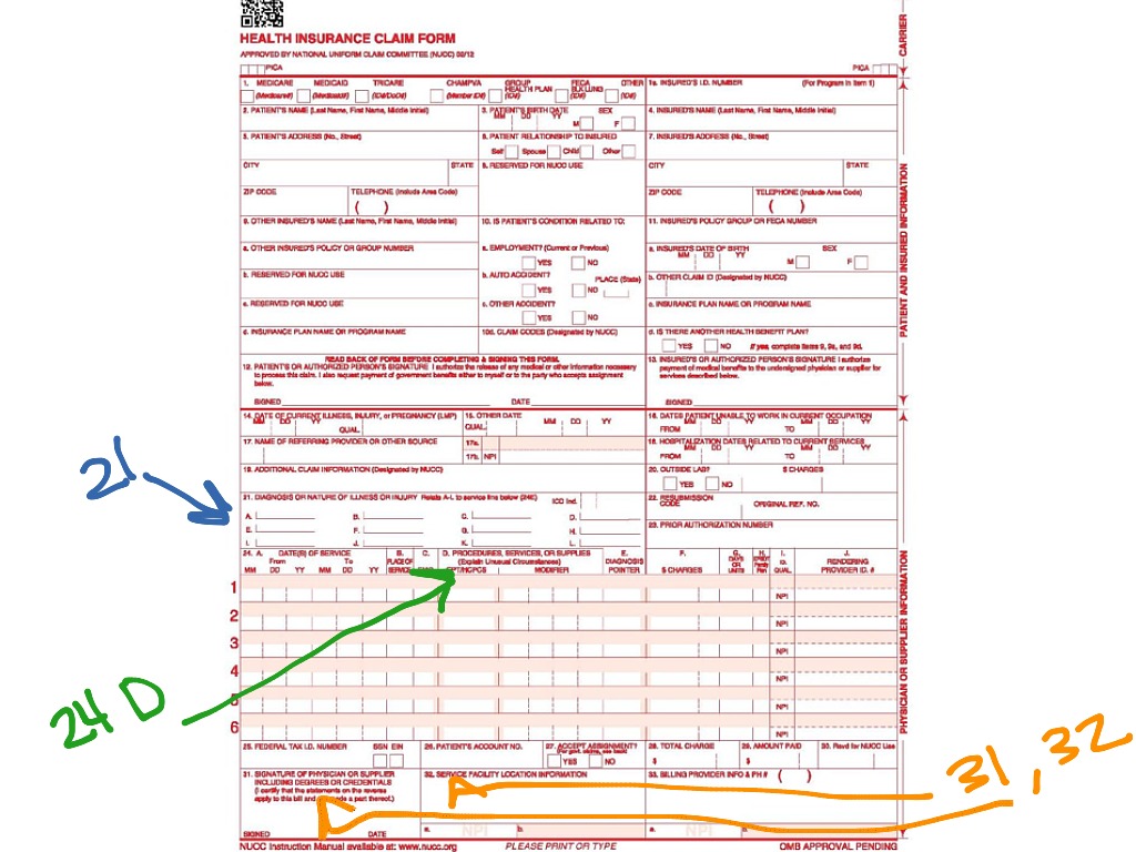 CMS 1500 Form CPT Coding CMS Form ShowMe