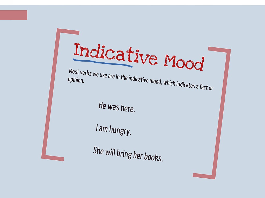 Indicative Mood English Worksheet