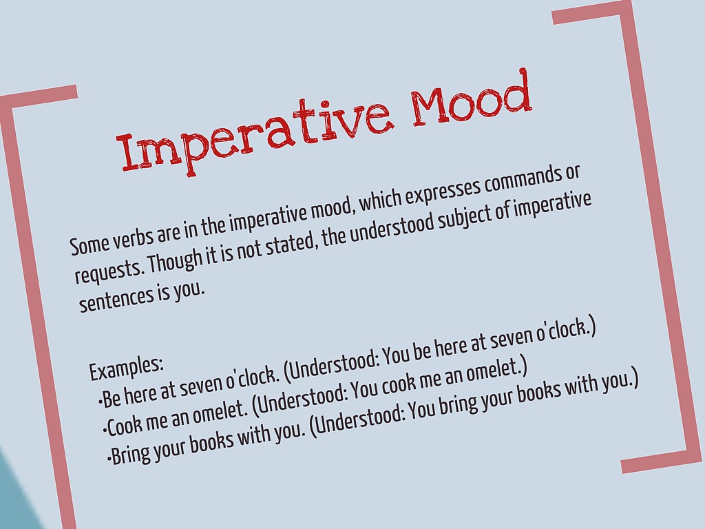 Imperative Mood Examples French