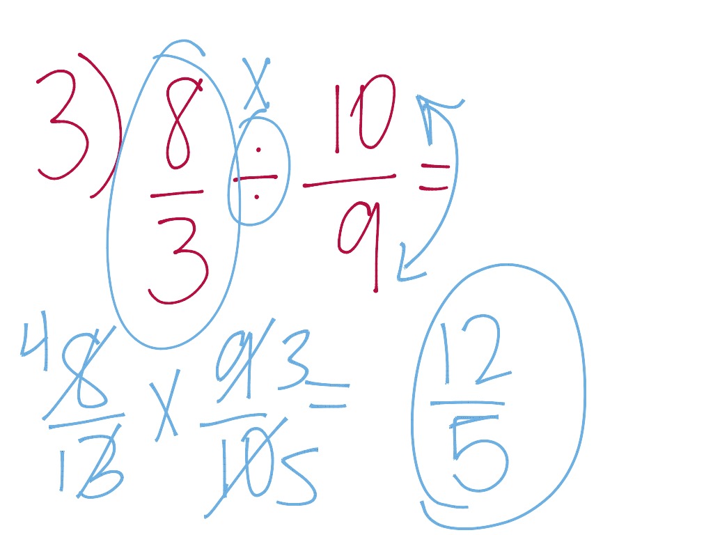 Multiplying a and Dividing fractions | Math, Algebra | ShowMe