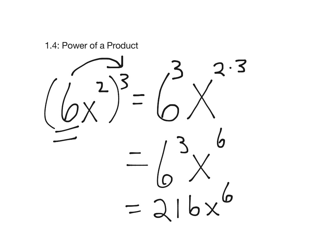 1.4b: Power of a Product with Coefficients | Math, Algebra | ShowMe