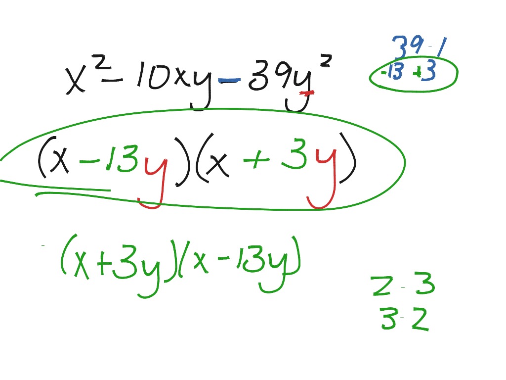 ShowMe - coefficient factoring video