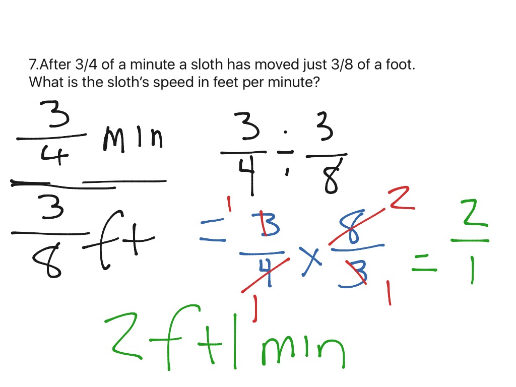 Unit rate-complex fraction | Math, Algebra | ShowMe