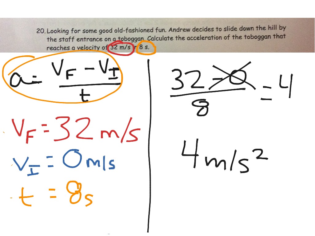 Acceleration 20 Science Physics Mccunescienceana Showme 5131