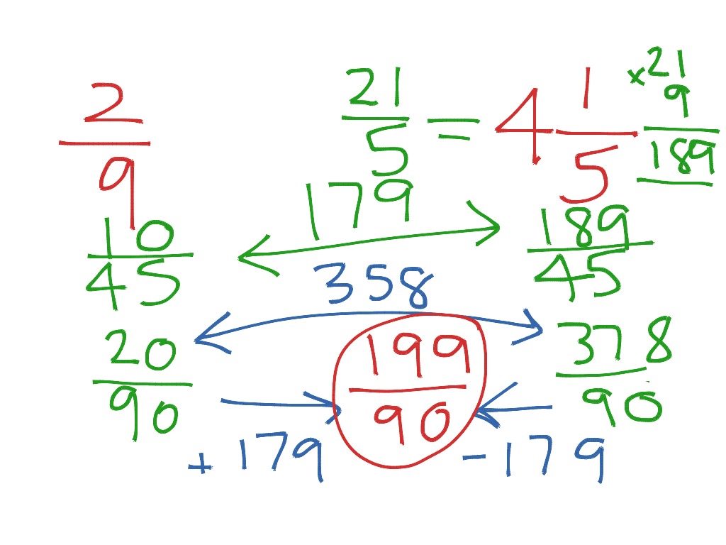 Fractions - finding half way between two fractions | Math | ShowMe