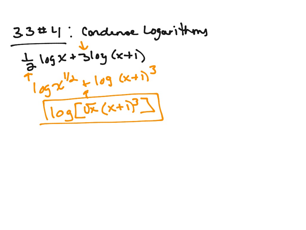 condense logarithms