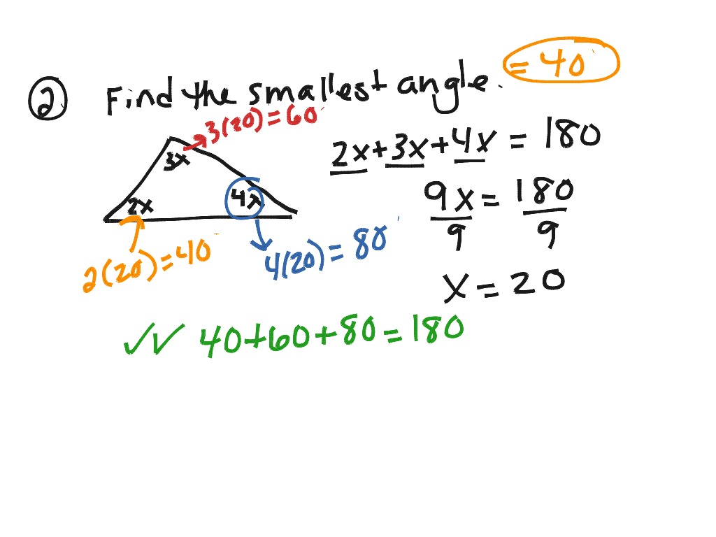 Quad Properties and Triangle Sum Thm | Math | ShowMe