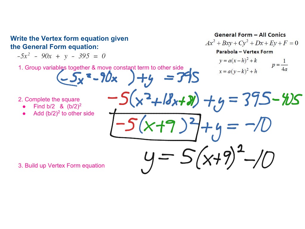 How To S Wiki How To Complete The Square To Find Vertex Form