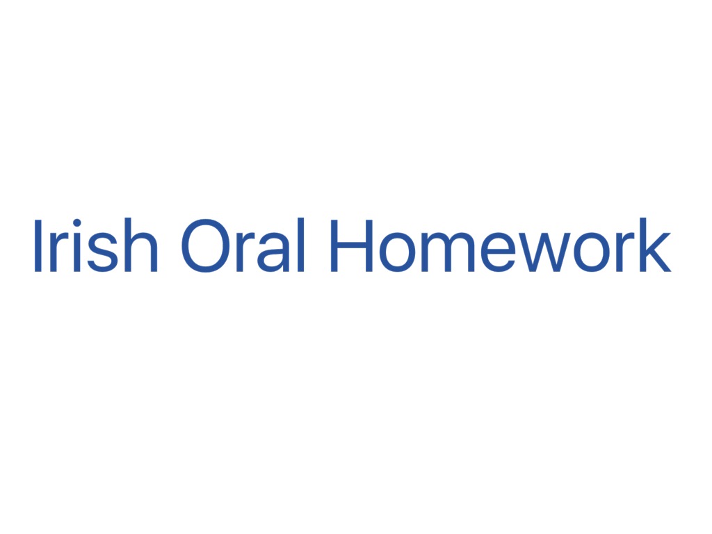 homework in irish