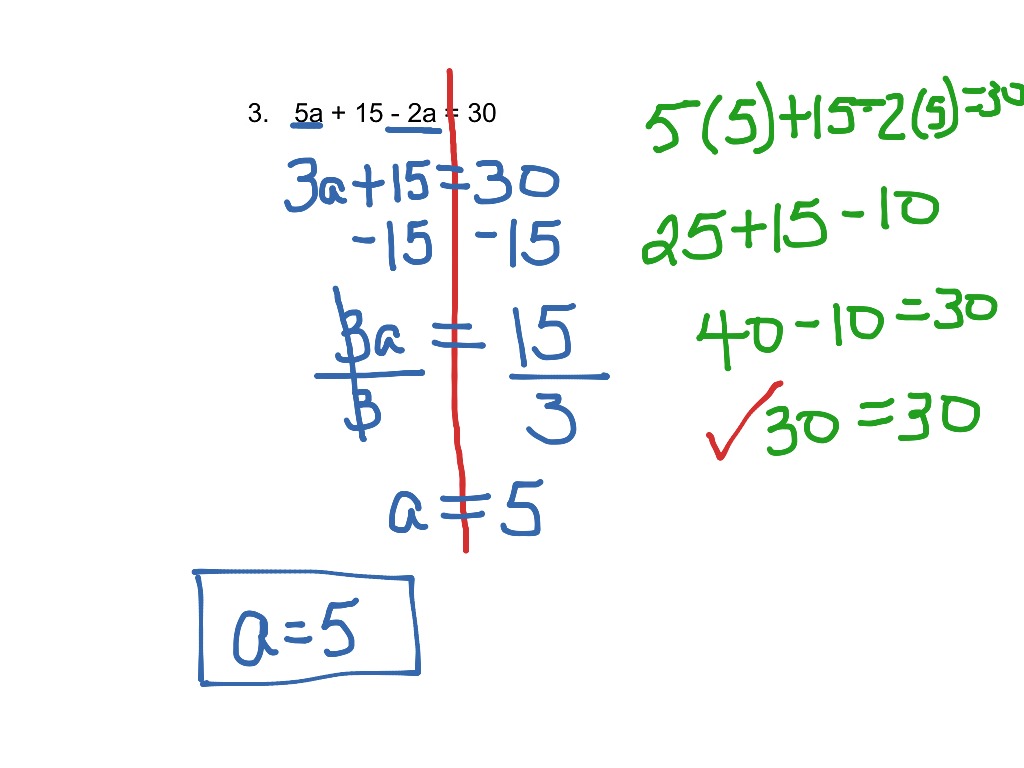 Solving Equations 3 | Math, Algebra, solving-equations | ShowMe