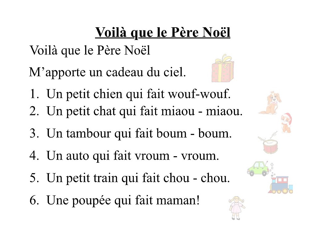 Voila Que Le Père Noël Language Showme