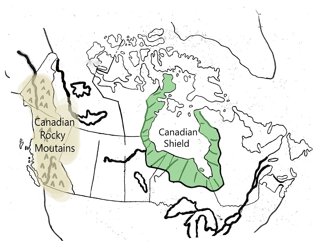 laurentian mountains physical map