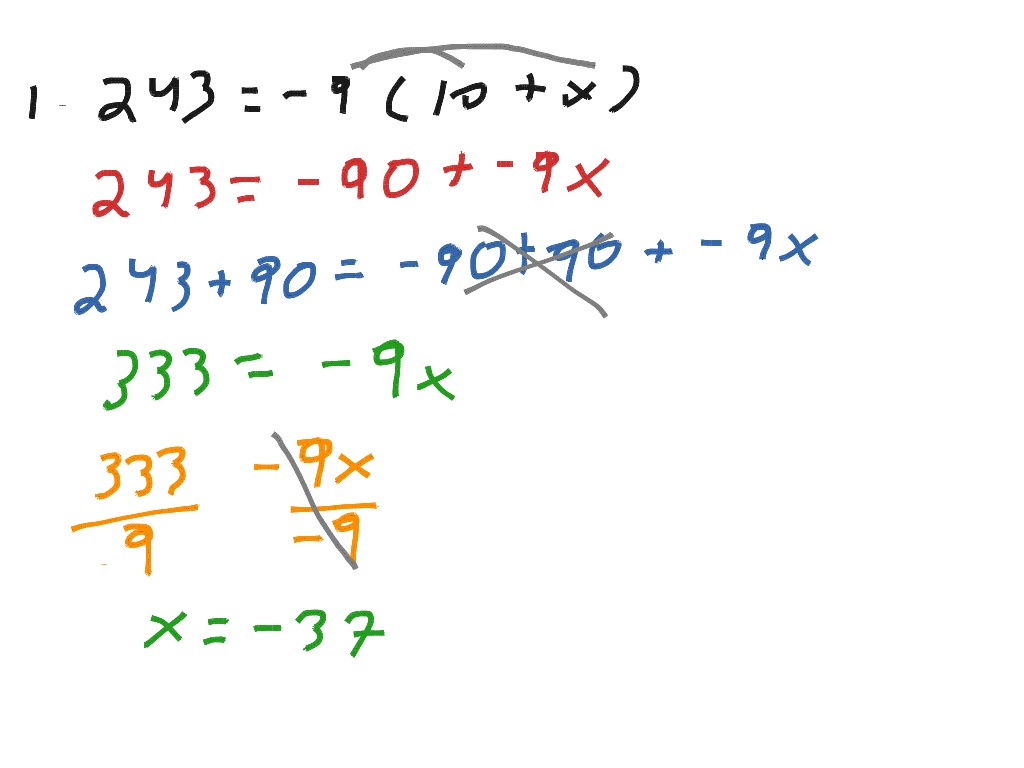 Solving equations using distributive property | Math, Algebra, solving ...