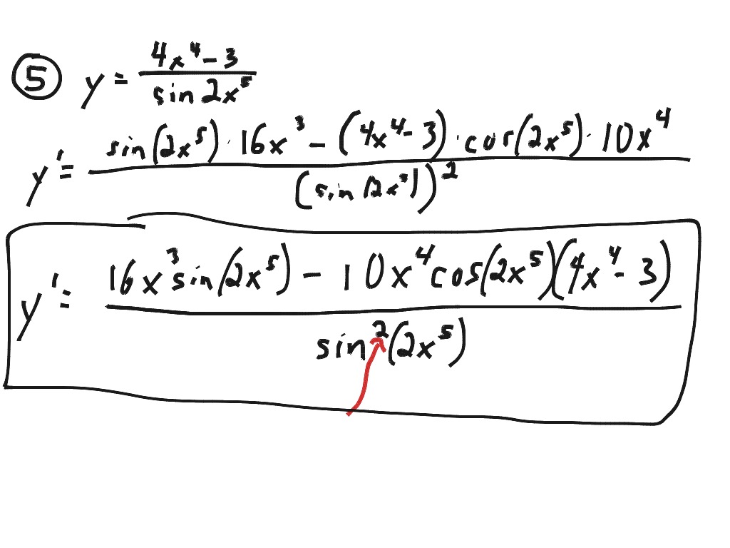 Chain Rule With Trig Math Showme 0496