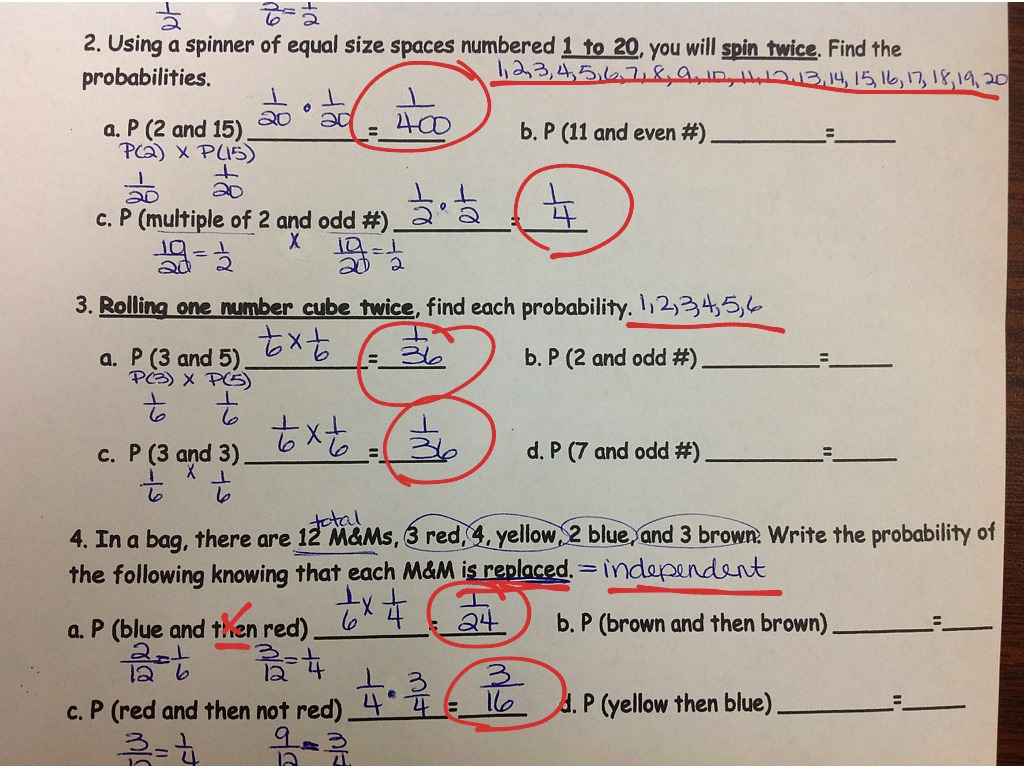 lesson 3 homework practice probability of compound events