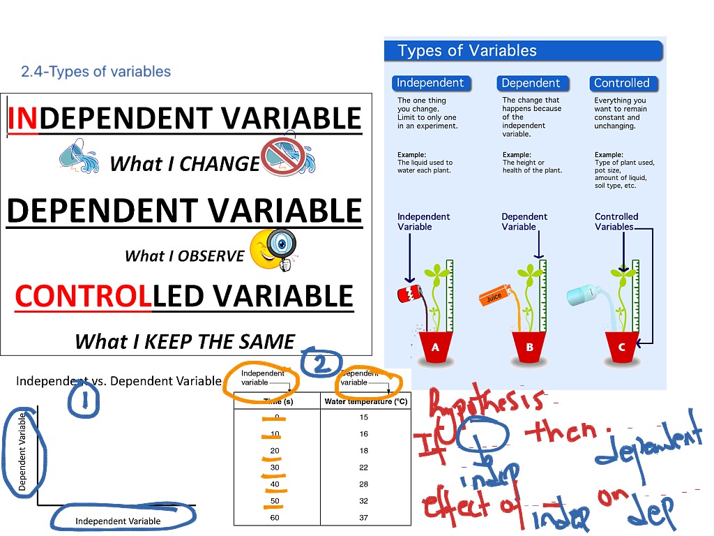 experiments with different variables