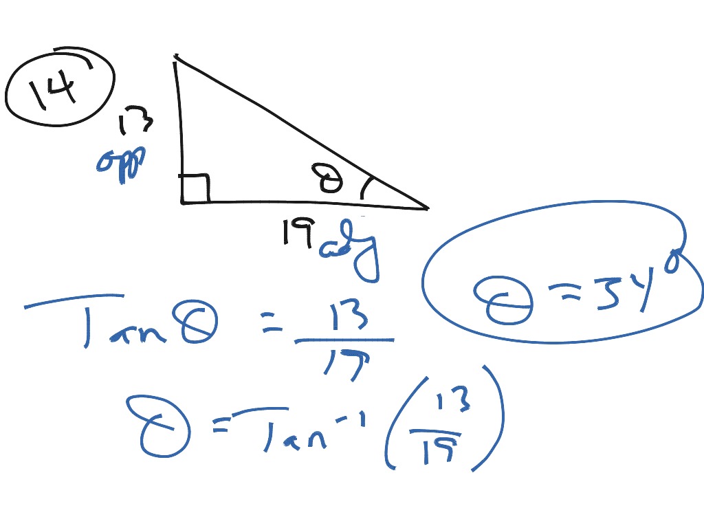 Solving For Missing Angles Using Trig Math ShowMe
