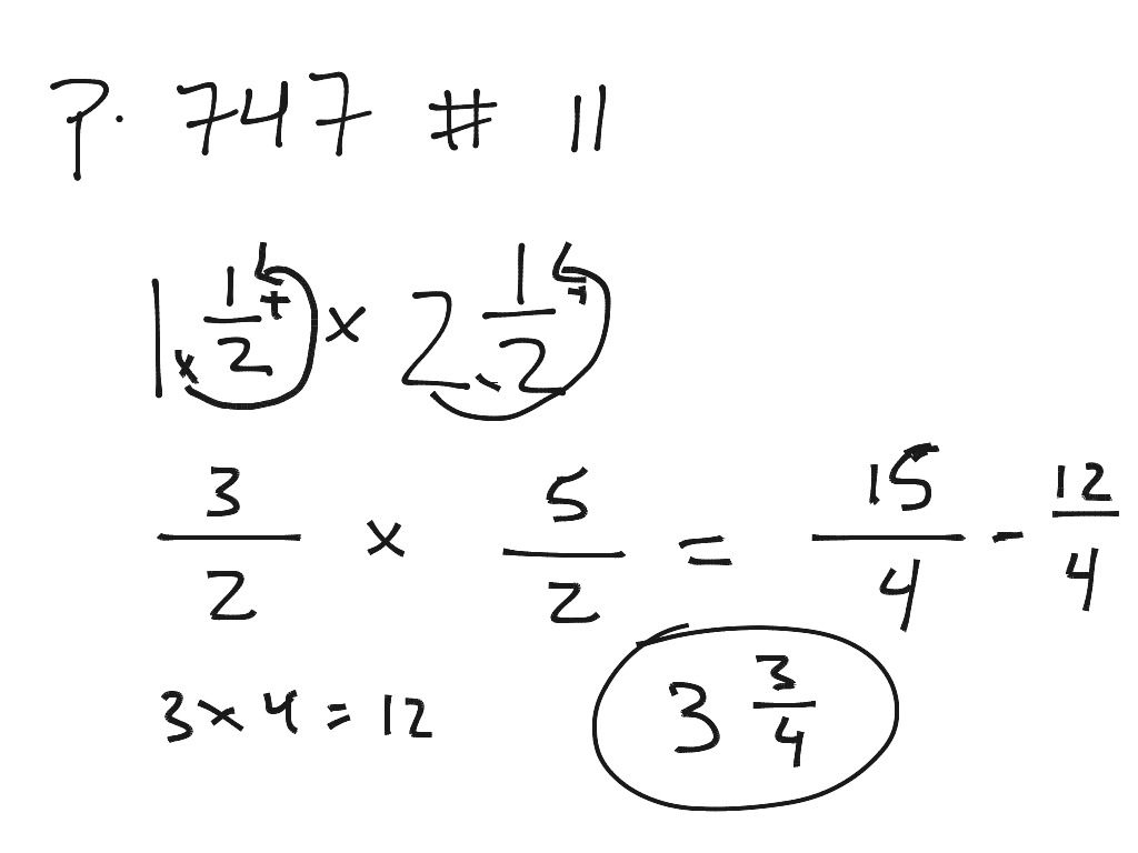 P.747 # 11 multiplicar números mixtos | Math, Elementary Math, 5th ...