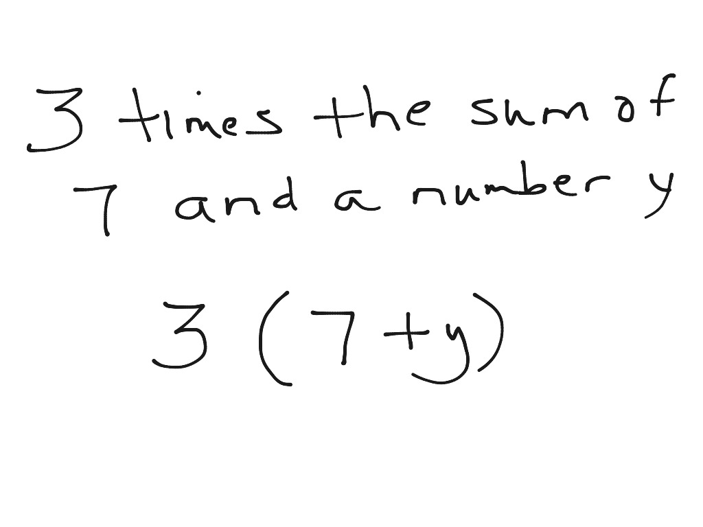 Write Expression | Math | ShowMe