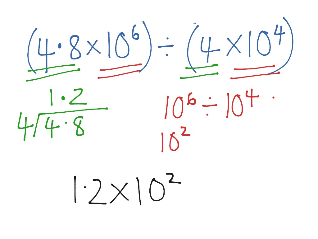 Multiplying and dividing with numbers in standard form | Math | ShowMe