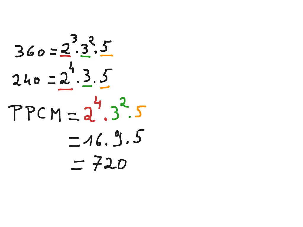 comment trouver le ppcm sur la calculatrice